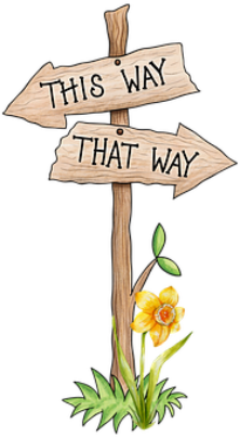 This way That way sign